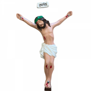 Cristo Crucificado e placa "INRI"(SEM A CRUZ) 21 CM